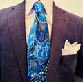 Blue Fire Tie