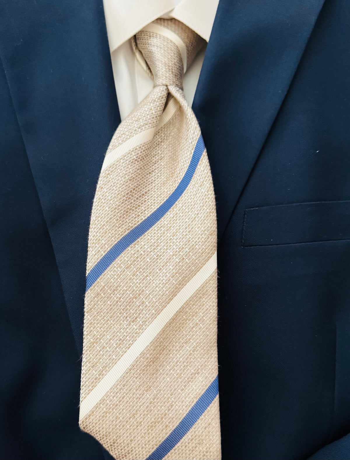 Blue/Cream Stripe