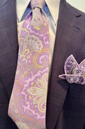 Lavender Tea Tie and Square