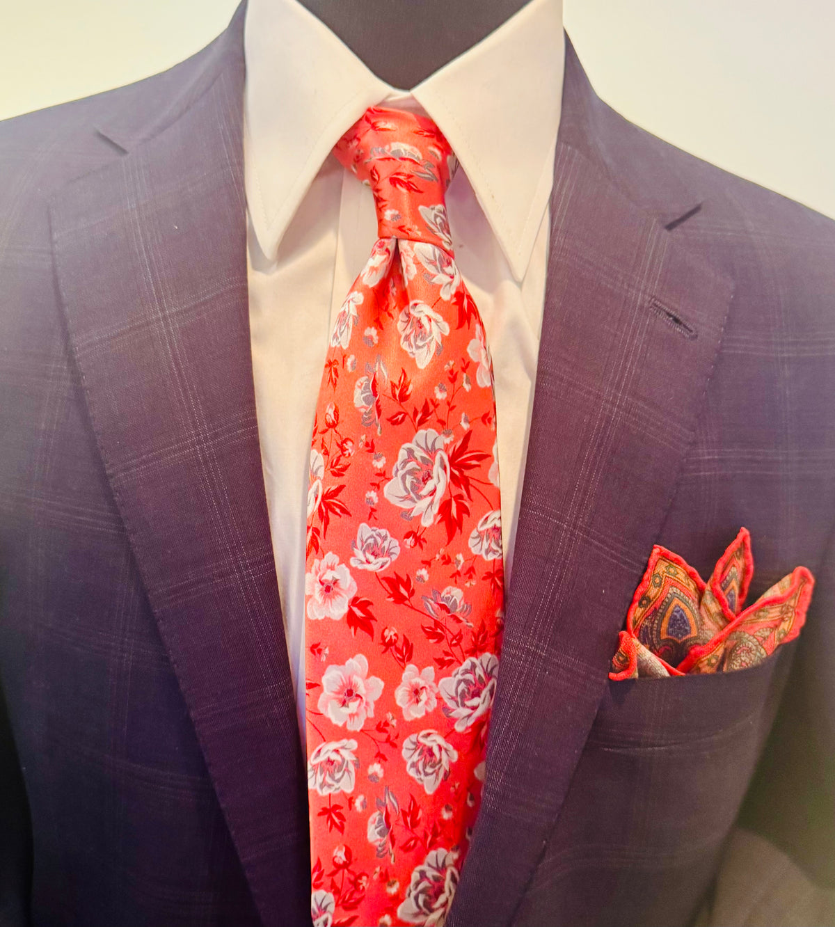 Peach Passion Tie and Square