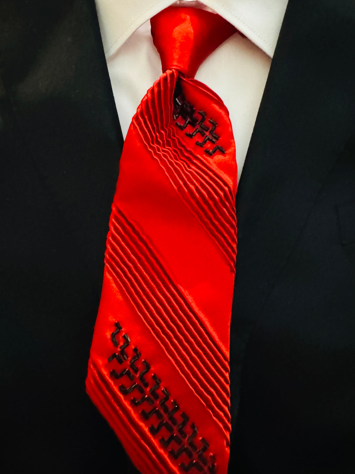 Red Pleated Formal